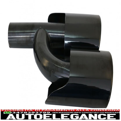 Black exhaust tips suitable for mercedes c class e class s class cls sl slk w204 w211 w221 w219 e63 c63 design