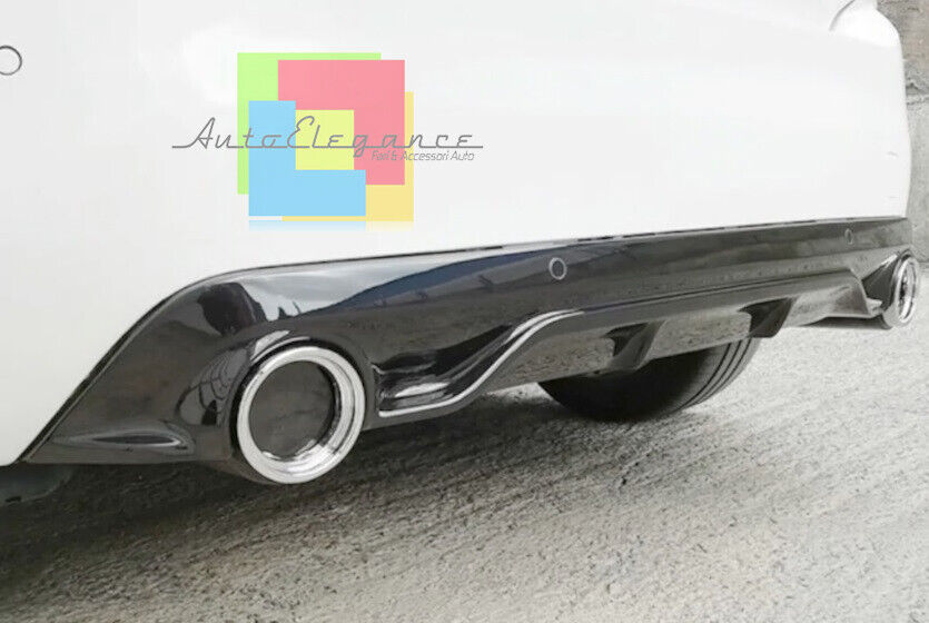 SOTTO PARAURTI POSTERIORE PEUGEOT 308 II DIFFUSORE GTI NERO LUCIDO ABS ., 0254