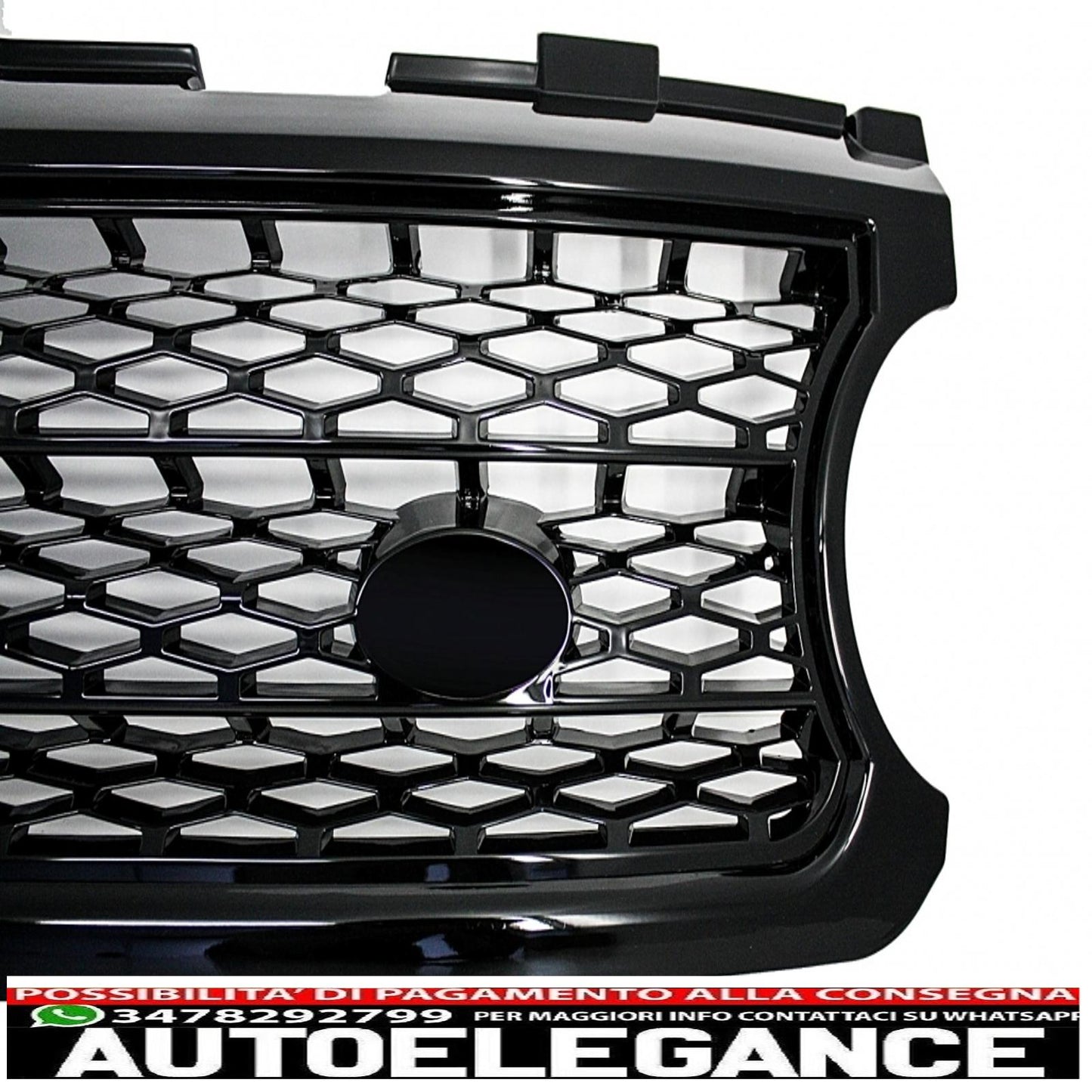 gruppo griglia centrale e prese d'aria laterali adatto per land rover vogue iii l322 (2006-2009) all black autobiography supercharged edition