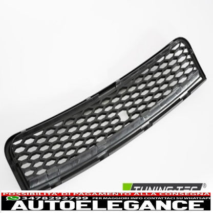 Gloss black sports grille for audi a4 (b6) sport 10.00-10.04