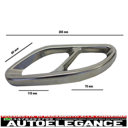 Muffler tips suitable for mercedes c class w205 s65 e65 gle w166 x166 glc w253 sport design