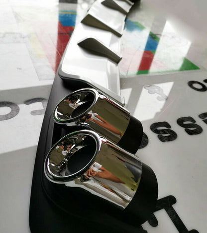 SOTTO PARAURTI POSTERIORE - OPEL ASTRA H DIFFUSORE QUATTRO TERMINALI ABS