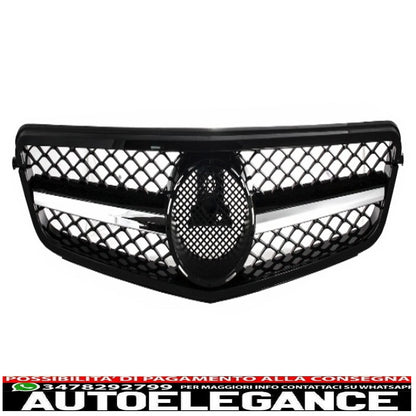 body kit suitable for mercedes c-class w204 restyling c63 design with glossy black sports front grille