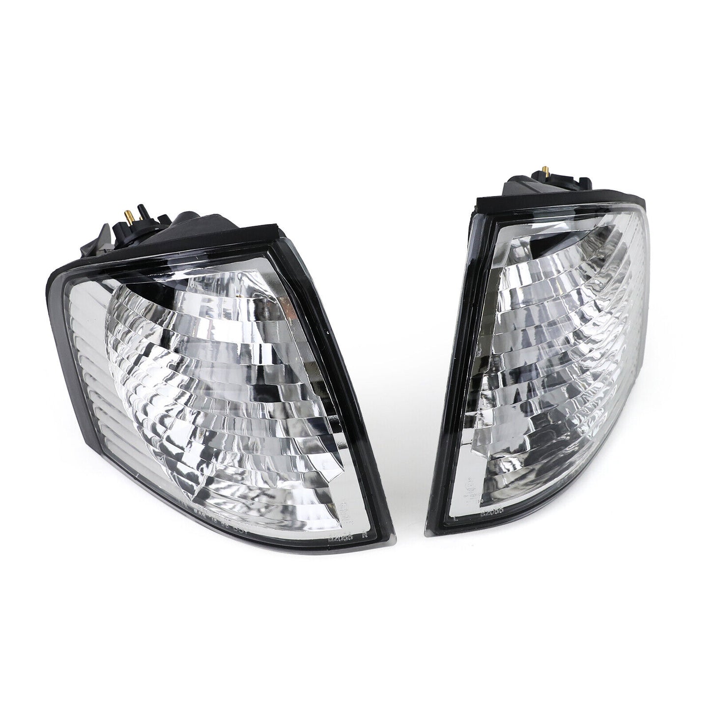 Clear Glass Chrome Turn Signal Light Fits Mercedes W202 C-Class 93-00
