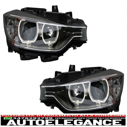 led drl angel eye headlights with projector suitable for bmw 3 series f30 f31 (2011-2015) 