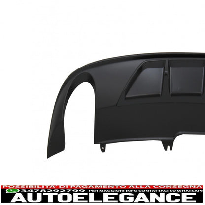 Diffusore mantovana per paraurti posteriore adatto per audi a4 b9 8w berlina avant (2016-2018) design sportivo per edizione standard