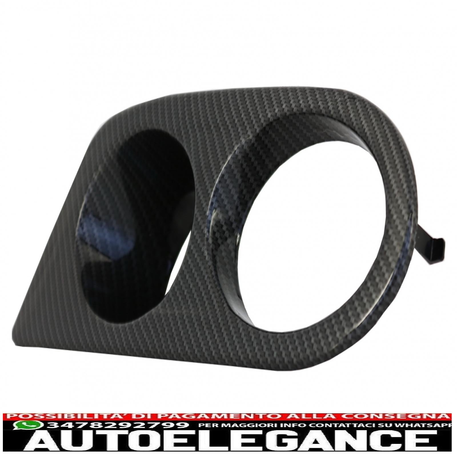 Coperchi condotti aria fendinebbia adatti per bmw serie 3 e46 (1998-2005) m3 pellicola in carbonio h-design AUTOELEGANCERICAMBI