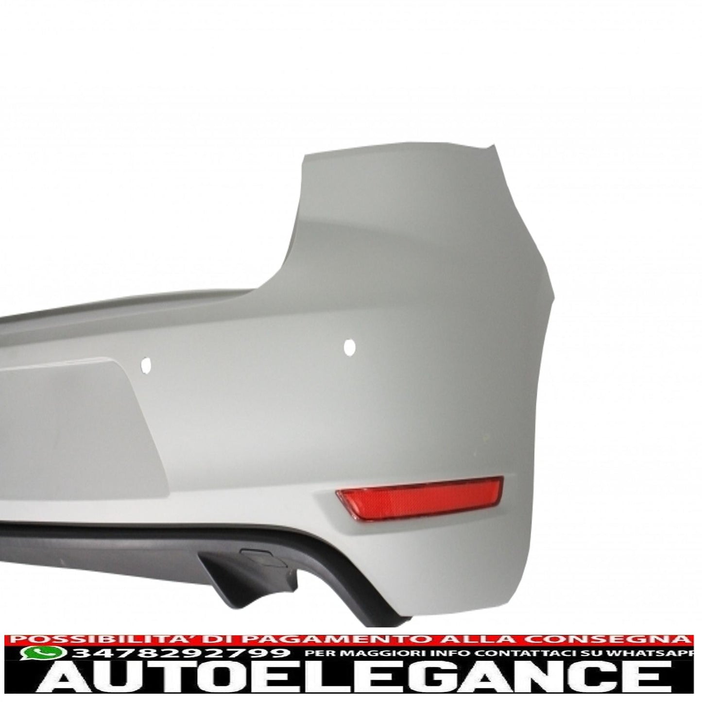 paraurti posteriore adatto per vw golf 6 vi (2008-2012) con impianto di scarico completo e fanali posteriori full led luci di svolta sequenziali dinamiche design gti