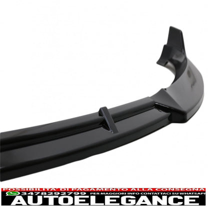 Front Bumper Spoiler Add-on Fit For Tesla Model S (2012-2015) 5 Door Liftback Sedan Piano Black