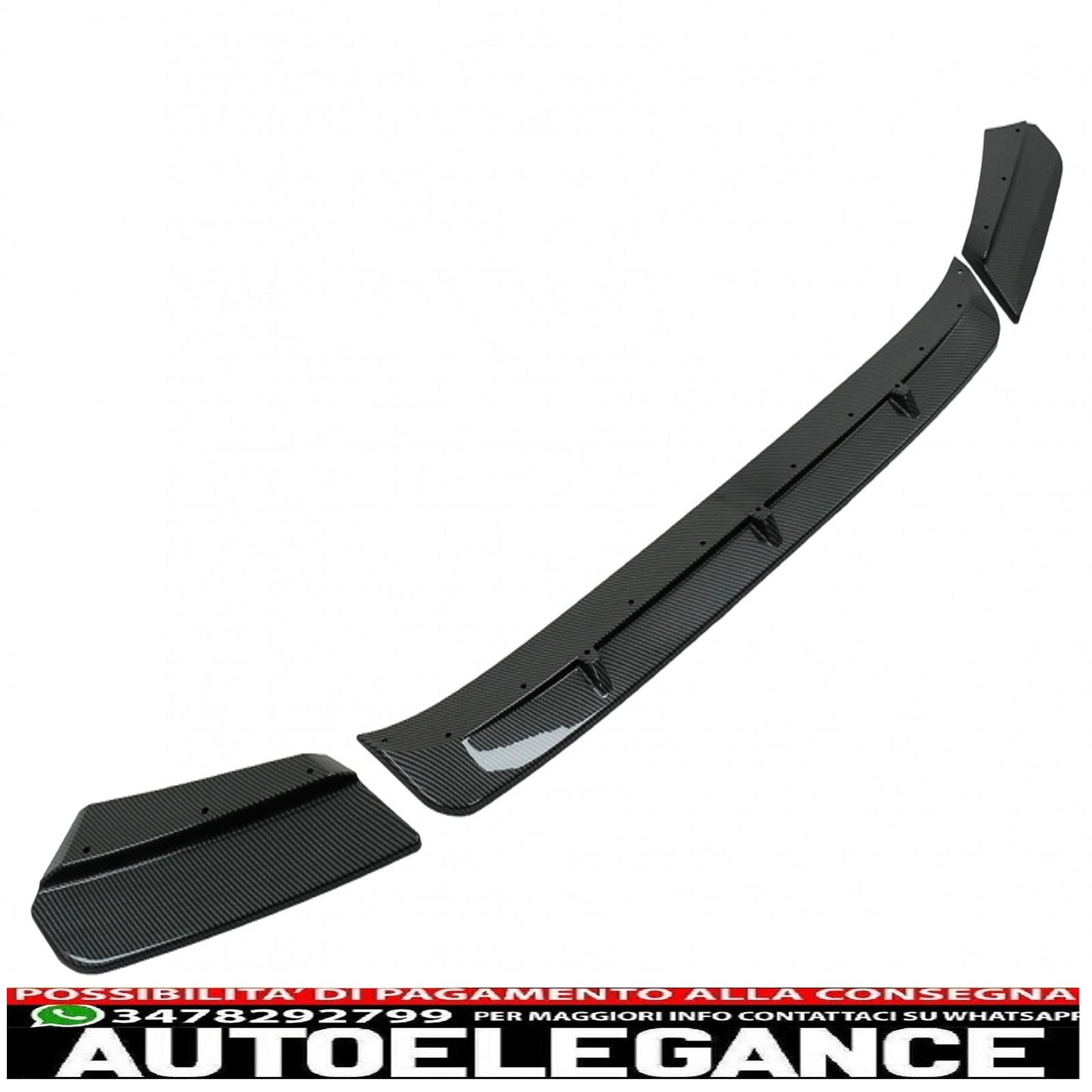 Front bumper spoiler lip suitable for bmw x3m g01 x4m g02 (2018-2020) m sport carbon look 