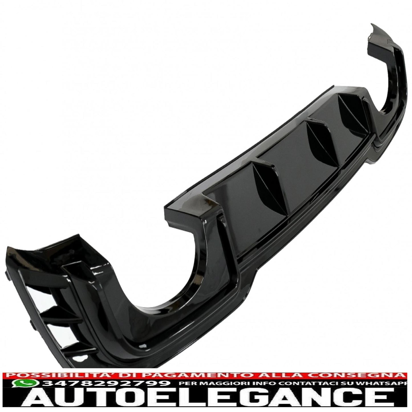 Diffusore mantovana paraurti posteriore adatto per audi a3 8v facelift (2016-2019) hatchback sportback rs3 solo design paraurti s-line pianoforte nero