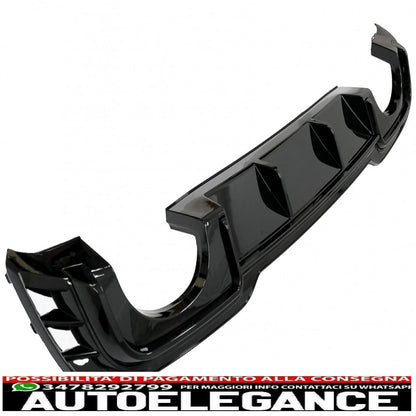 Diffusore mantovana paraurti posteriore adatto per audi a3 8v facelift (2016-2019) hatchback sportback rs3 solo design paraurti s-line pianoforte nero