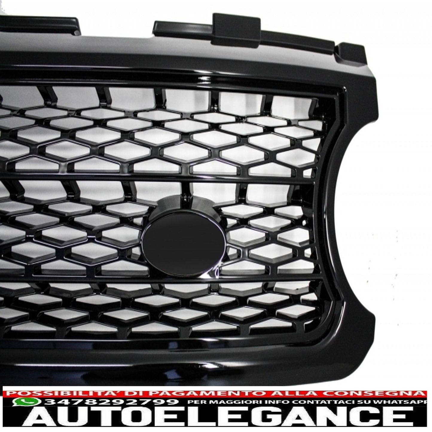 central grille with side vents suitable for land rover vogue iii l322 (2006-2009) supercharged edition autobiography black 