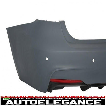 complete body kit suitable for BMW F30 (2011-up) m-performance design + quad m-power exhaust tips black 
