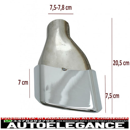 Terminali di scarico adatti per bmw serie 5 g30 g31 (2017-up) f10 f11 (2010-2014) f10 f11 lci (2015-2017) serie 6 g32 (2017-up) m-tech sport design cromato
