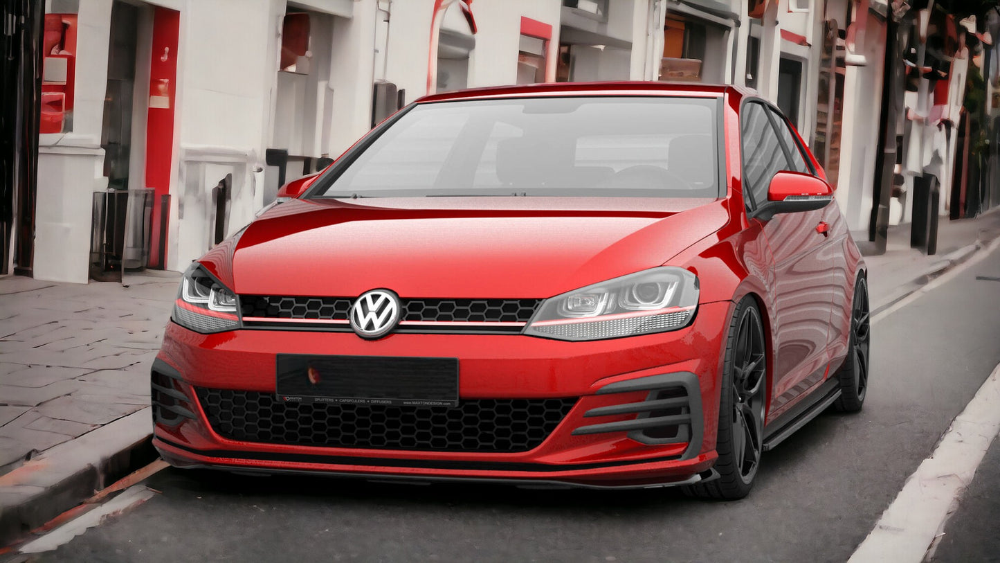 SPLITTER ANTERIORE V.4 ADATTO PER VOLKSWAGEN GOLF GTI MK7 FACELIFT