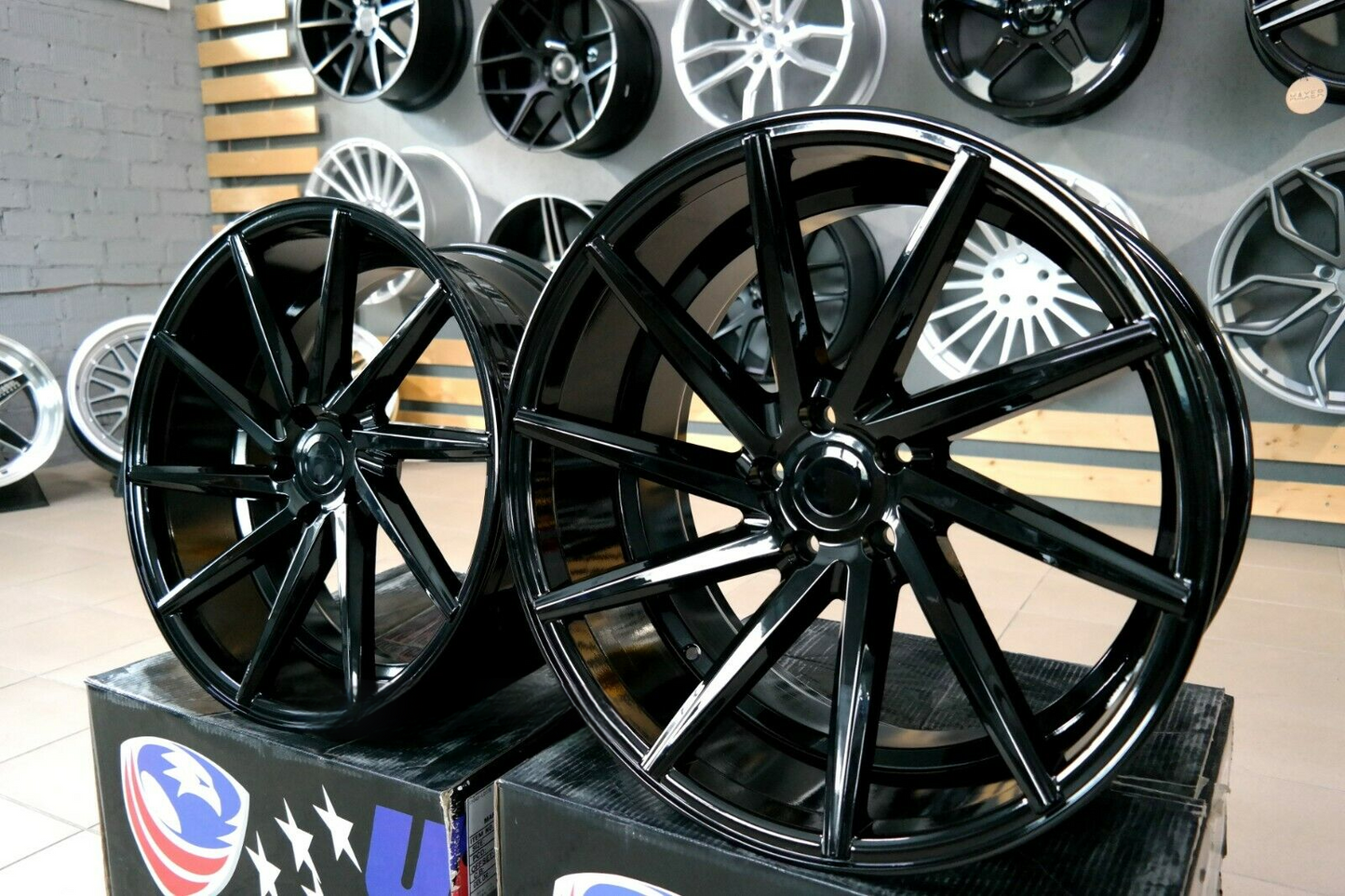 ADATTO per BMW 3 E46 E90 Lega Concavo Cerchi 18 inch 5x120 Nero cvt Stile Ruote