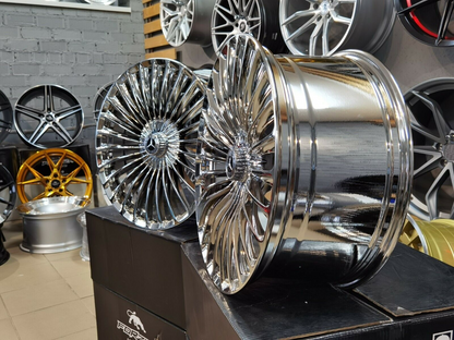 ADATTO per MERCEDES BENZ CLAS E S CROMATE 20 POLLICI 5X112 LUSSO STILE MAYBACH