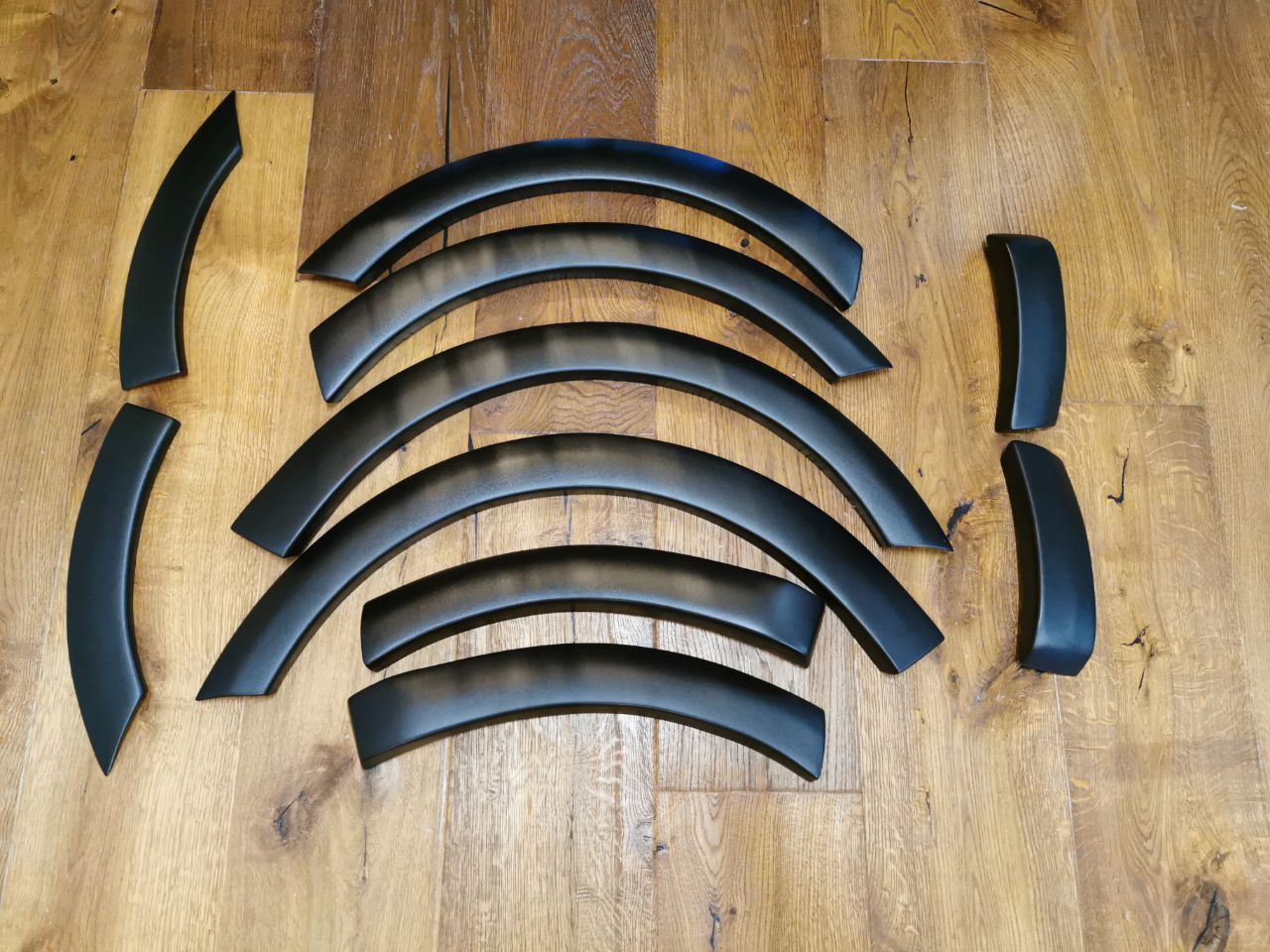 MUDGUARDS WIDENERS SUITABLE FOR VW CADDY MK3 FL2 2015-2020 MATT BLACK LOOK