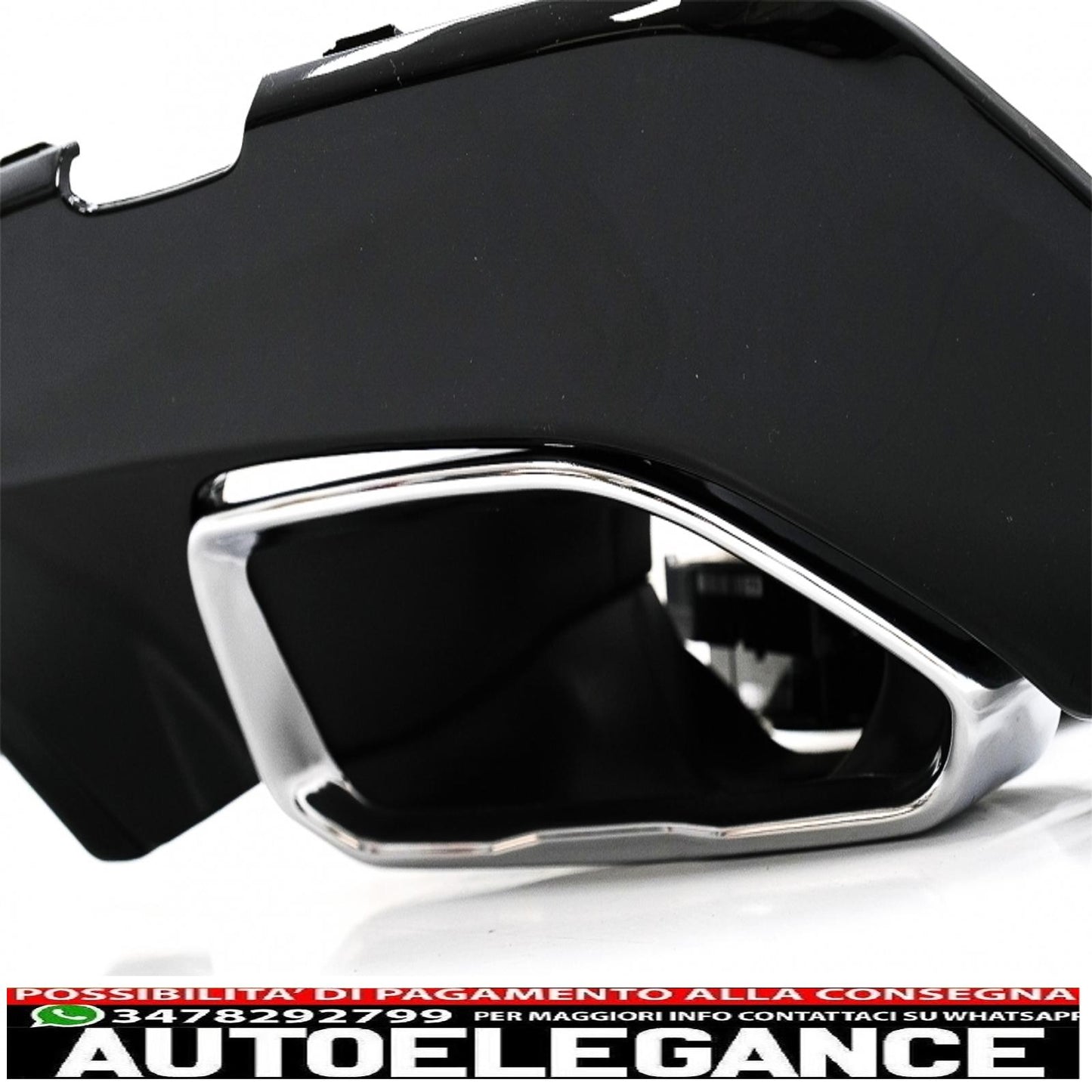 Diffusore mantovana per paraurti posteriore con terminali di scarico cromati, adatto per BMW serie 3 G20 G28 berlina G21 Touring (2018-up) M340i M Look nero pianoforte