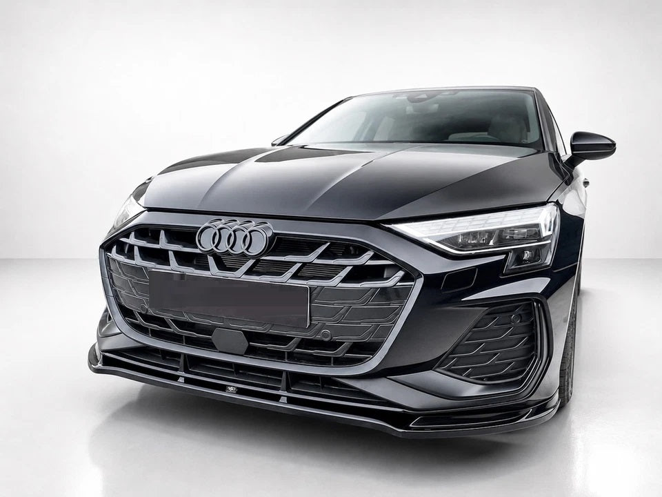👉Splitter anteriore per Audi S3/A3 S-Line 8Y facelift 24- in ABS nero lucido👈