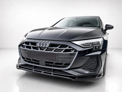 👉Splitter anteriore per Audi S3/A3 S-Line 8Y facelift 24- in ABS nero lucido👈