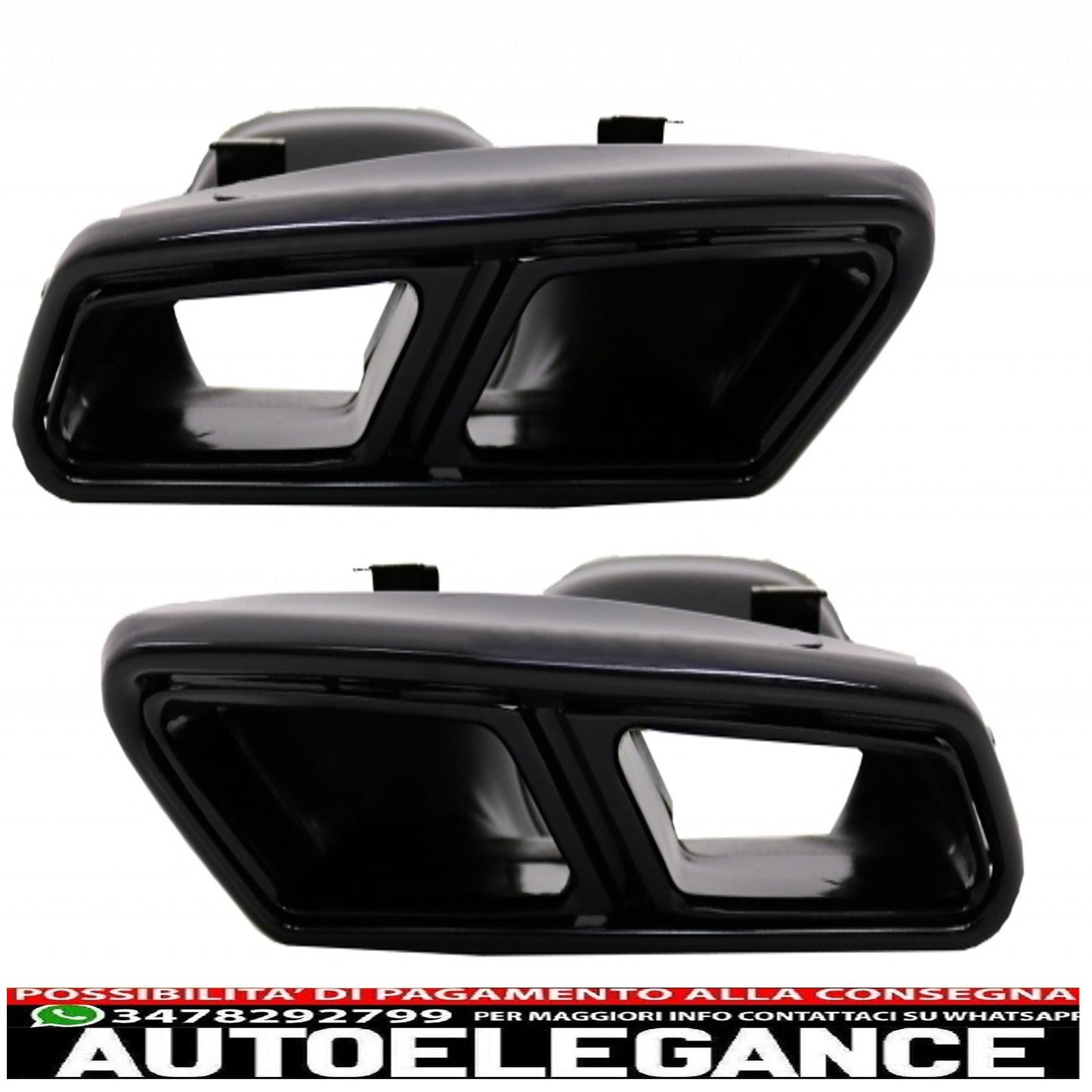 diffusore posteriore con terminali di scarico neri adatto per mercedes classe e w212 s212 facelift (2013-2016) solo paraurti pacchetto sportivo