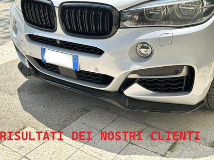 SPLITTER adatto per BMW F15 2014+ X5 Series Front Lip A M Sport nero lucido