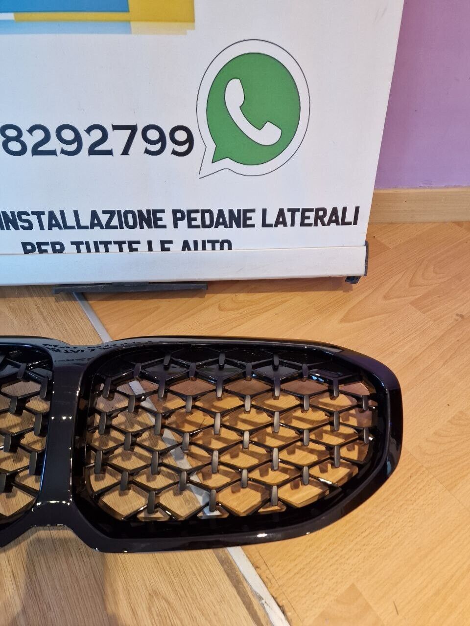 GRIGLIA ADATTA PER BMW SERIE 1 F40 LOOK M PERFORMANCE DESIGN NERA DIAMANTATA