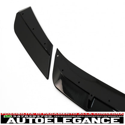 Front Bumper Spoiler Lip Fit For BMW X3M G01 X4M G02 (2018-2020) M Sport Piano Black 