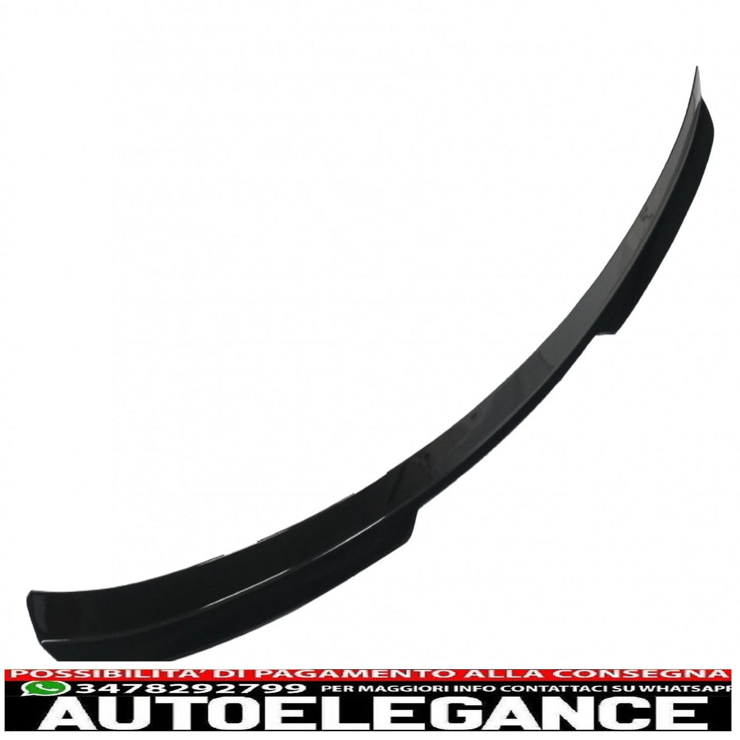 trunk spoiler suitable for audi q8 suv (2018-up) sport design piano black