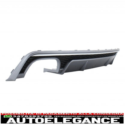 diffusore d'aria con mantovana per paraurti con terminali di scarico e griglia anteriore adatto per audi a7 4g facelift (2015-2017) design s7