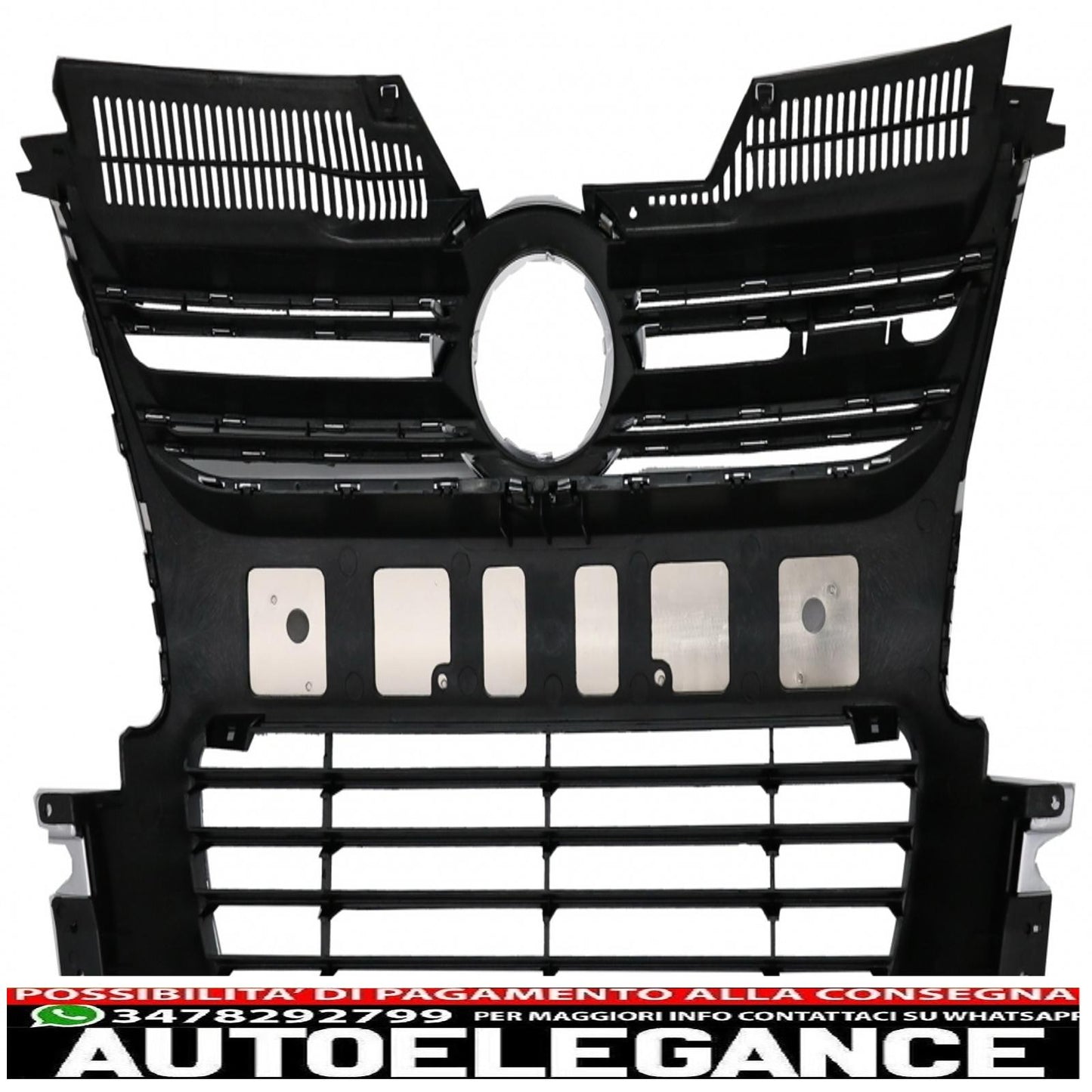 griglia anteriore adatta per vw golf 5 v (2003-2007) r32 design alluminio spazzolato