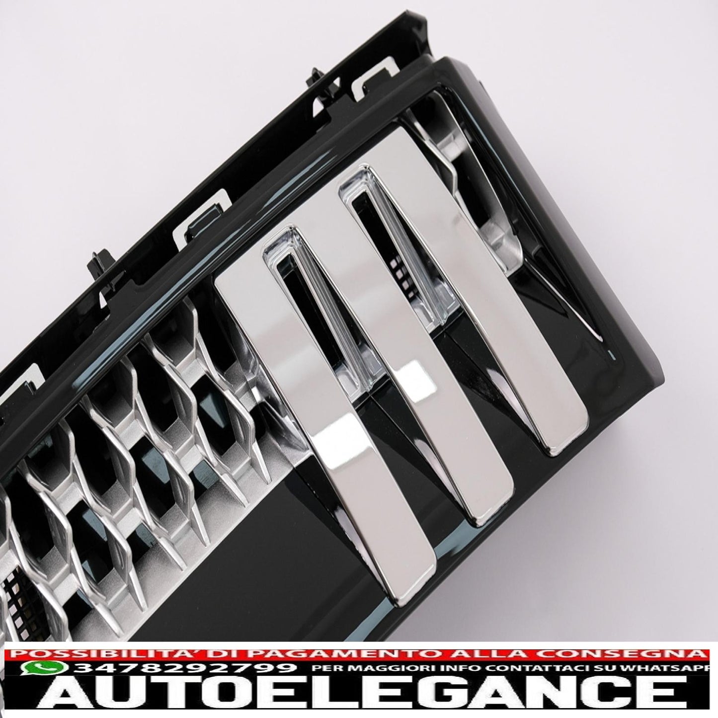 Side Air Vent Grilles Suitable for Land Rover Vogue III L322 (2002-2012) Autobiography Black Silver Edition New Design