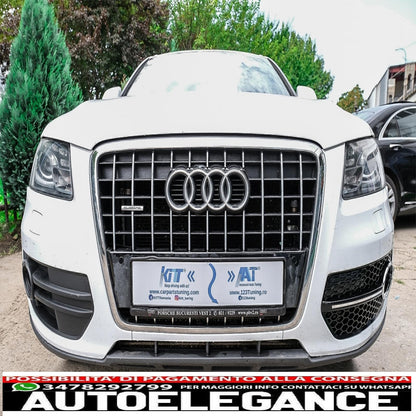Copri fendinebbia griglie laterali adatto per audi q5 suv 8r (2008-2011) rs design piano nero cromato AUTOELEGANCERICAMBI