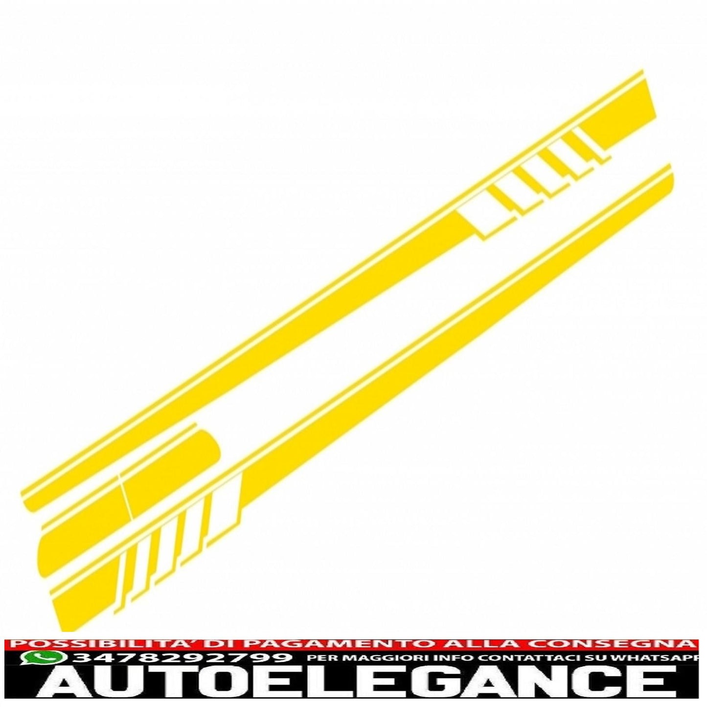 Set of side and top hood roof tailgate decals stickers, matt yellow, suitable for mercedes c205 coupe a205 cabriolet (2014-up) 