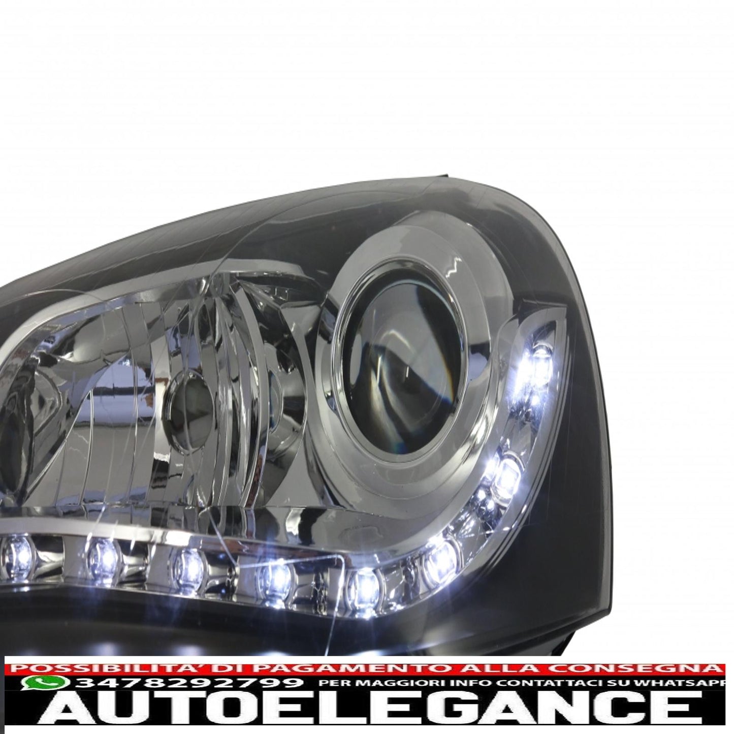 daytime running lights suitable for vw golf v 5 (2003-2009) black