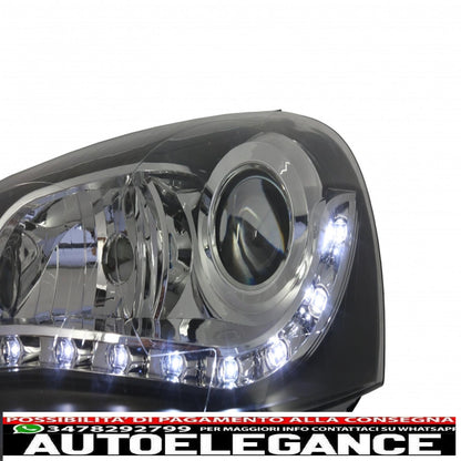 daytime running lights suitable for vw golf v 5 (2003-2009) black