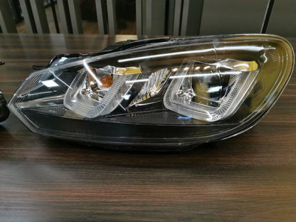 FARI ANTERIORI ADATTI PER VW GOLF 6 2008-2013 LOOK GOLF 7 DESIGN SPORTIVO