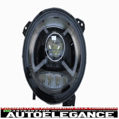 Full LED headlights suitable for Jeep Wrangler IV JL/JLU (2018-up) light bar. 
