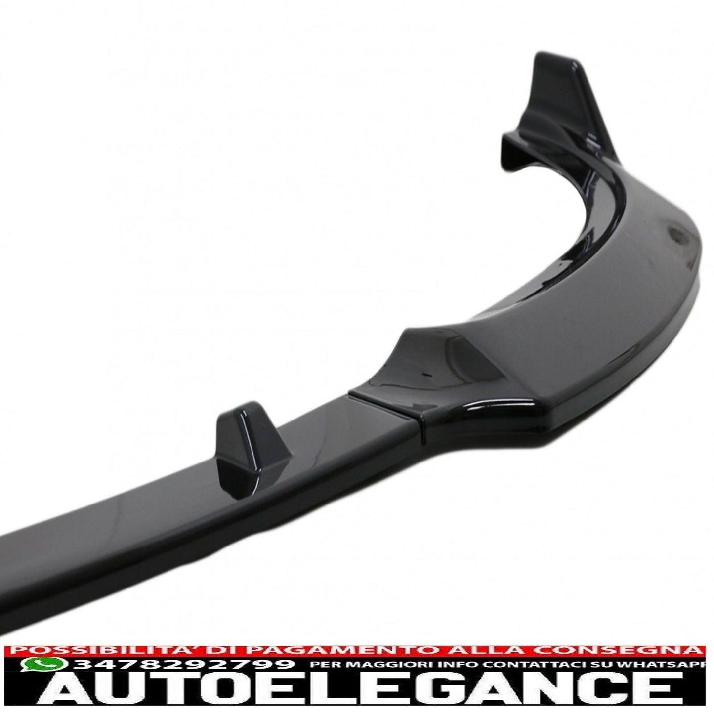 Front Bumper Spoiler Add-on Suitable for BMW 3 Series G20 G21 (2018-up) Sedan Touring Piano Black 