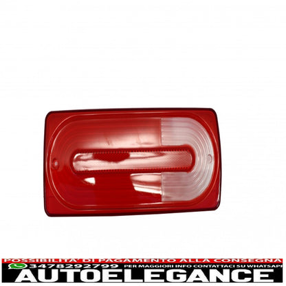 Rear lights suitable for mercedes g-class w463 (1989-2015) g55 design transparent red