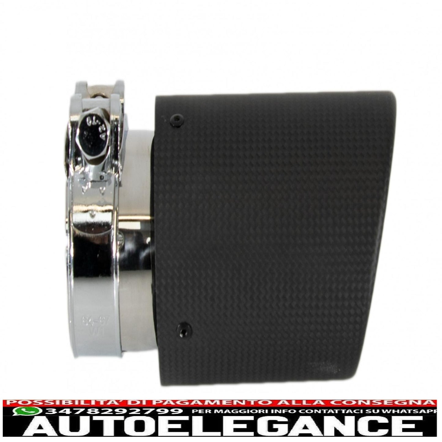 Universal Carbon Fiber Exhaust Muffler Tip Matte Finish Inlet 6.8cm/2.67inch