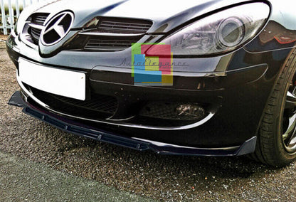 SPLITTER MERCEDES SLK R171 LIP GLOSSY BLACK UNDER BUMPER ABS RS DESIGN 3P .- 00