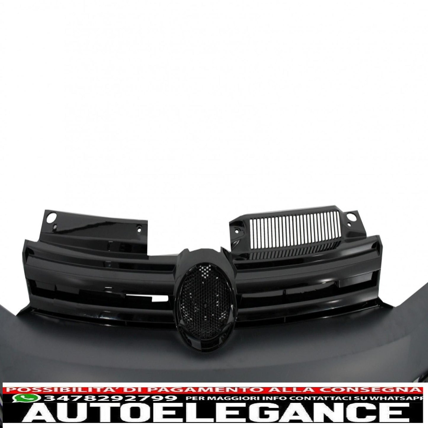 kit carrozzeria adatto per vw golf vi 6 mk6 (2008-2013) design r20 con minigonne laterali e sistema di scarico completo catback