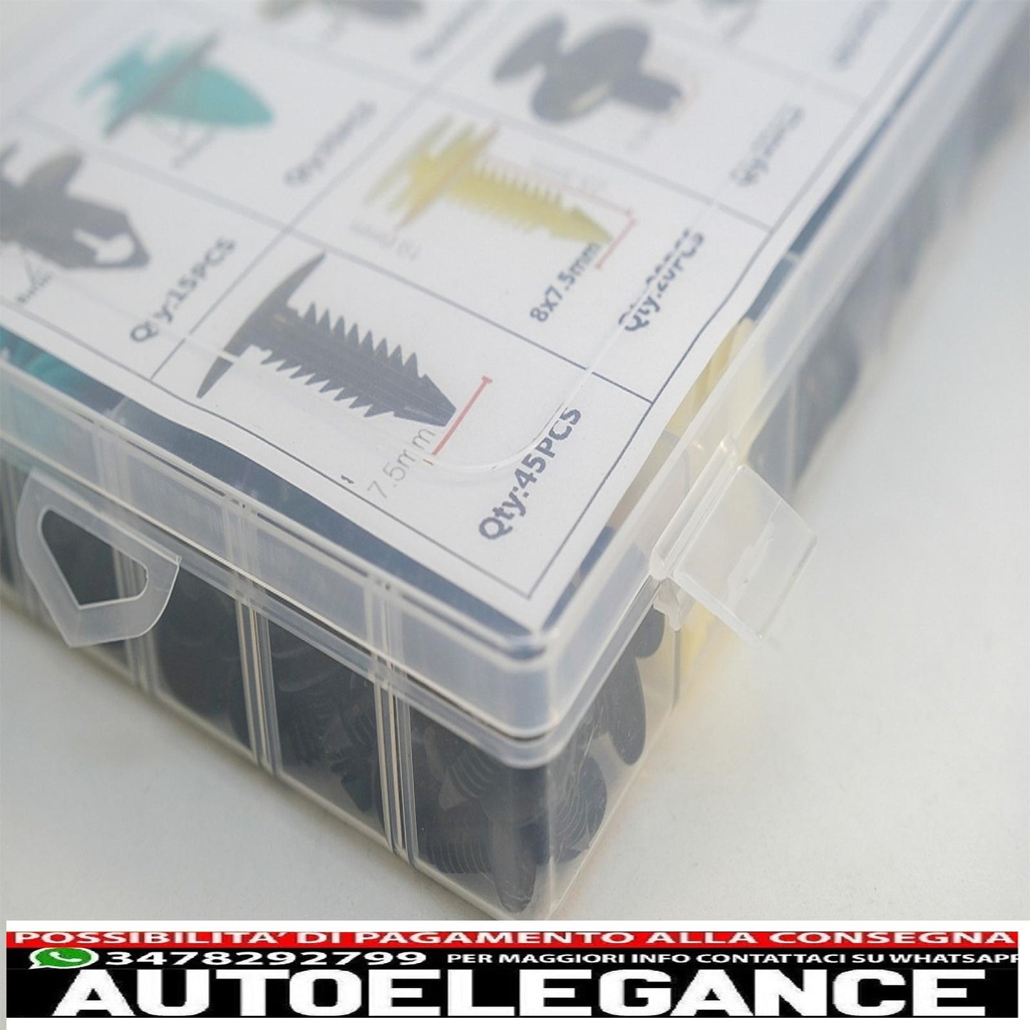 370pcs car clip plastic screw kit 