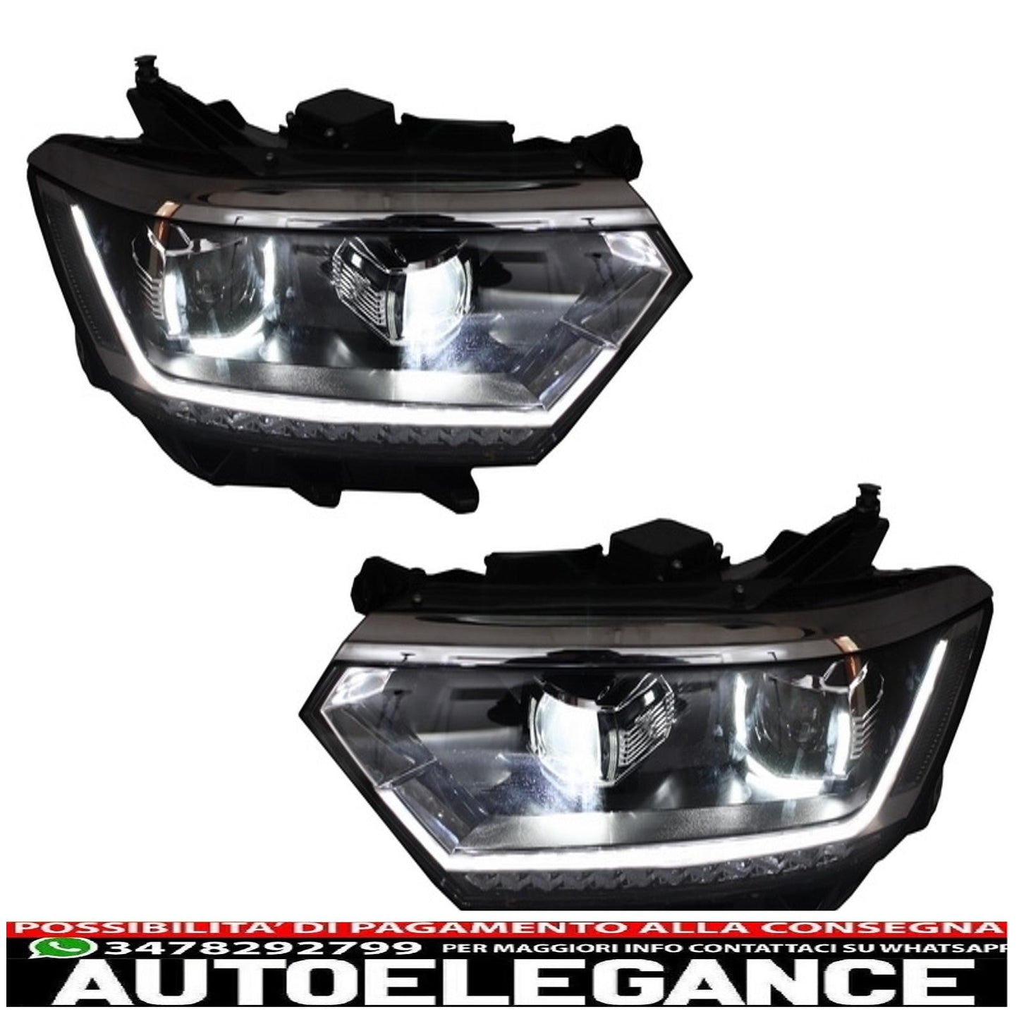 full led headlights with led rear lights suitable for vw passat b8 3g (2014-2019) matrix r line with sequential dynamic cornering lights