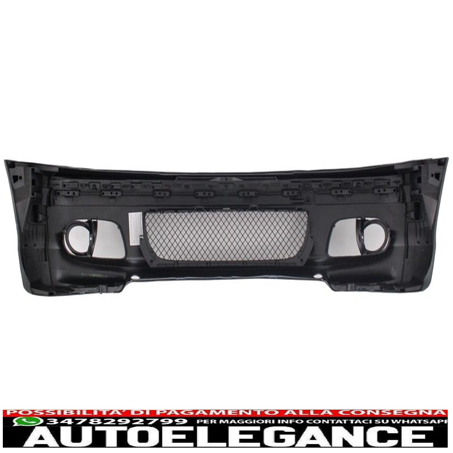 paraurti anteriore adatto per bmw serie 3 e46 coupe cabrio (1999-2007) m-tech m-technik m-sport ii design senza fendinebbia