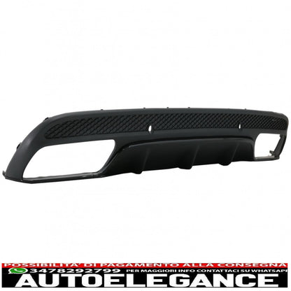 diffusore paraurti posteriore adatto per mercedes classe c w205 s205 (2014-2020) con terminali di scarico design c63 solo per sport pack black edition