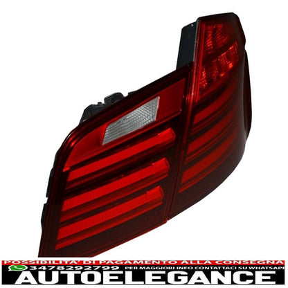 m performance led rear lights suitable for bmw 5 series f10 (2011-2017) transparent red lci design